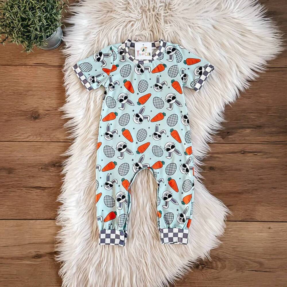 NEW TWOCAN infant cool bunnies romper in mint